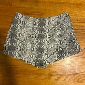 Snakeskin Envelope Style Skort